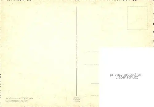 Staffelstein Sanatorium Lautergrund Kat. Bad Staffelstein