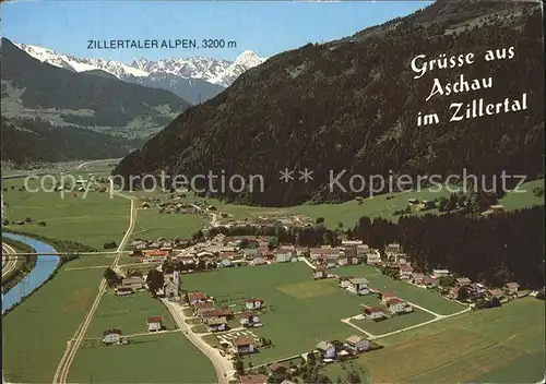 Aschau Zillertal Zillertaler Alpen Fliegeraufnahme Kat. Aschau im Zillertal