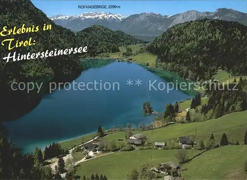 Scheffau Wilden Kaiser Hintersteinersee Rofangebirge Fliegeraufnahme Kat. Scheffau am Wilden Kaiser