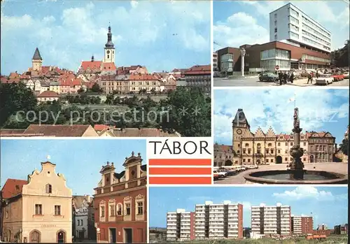 Tabor Suedboehmen Hotel Palcat Historicke domy Zizkovo namesti Kat. Tabor