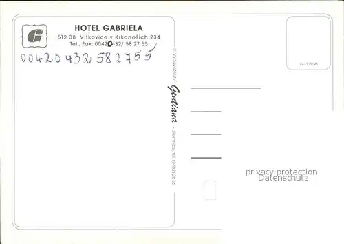 Vitkovice Hotel Gabriela  Kat. Witkowitz