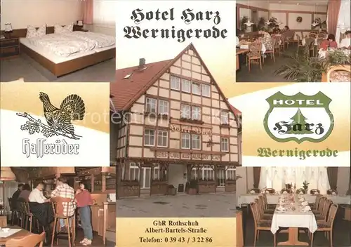 Wernigerode Harz Hotel Harz Restaurant Kat. Wernigerode
