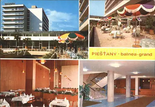 Piestany Balnea Grand Hotel Restaurant Kat. Piestany