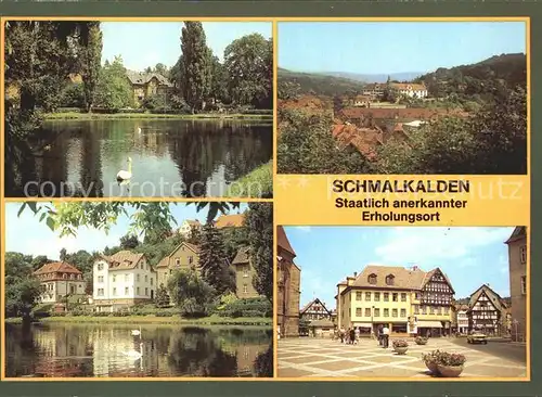 Schmalkalden Schloss Wilhelmsburg Schwanenteich Altmarkt Kat. Schmalkalden