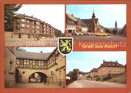 Adorf Vogtland Markneukirchener Strasse Ernst Thaelmann Platz Heimatmuseum Freiberger Tor Leitersbergweg Kat. Adorf