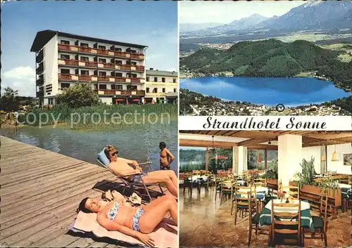 St Kanzian Klopeiner See Strandhotel Sonne Restaurant Alpen Fliegeraufnahme Kat. St. Kanzian am Klopeiner See