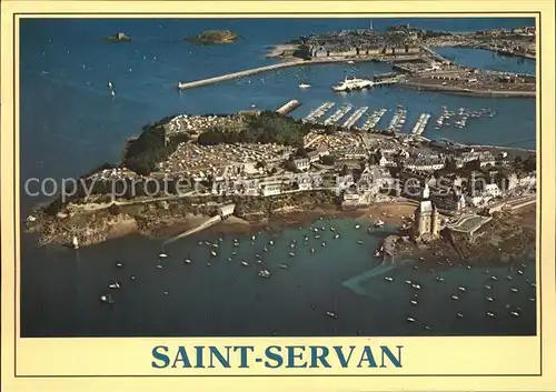 Saint Servan Ille et Vilaine La Cite d Alet Port Saint Malo vue aerienne Kat. Saint Malo