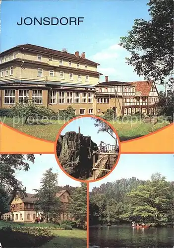 Jonsdorf FDGB Erholungsheim Grosse Orgel Gaststaette Gondelfahrt Nonnenfelsen Kat. Kurort Jonsdorf