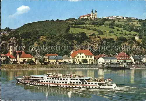 Marbach Donau mit Wallfahrtsort Maria Taferl Kloster Dampfer Kat. Marbach an der Donau