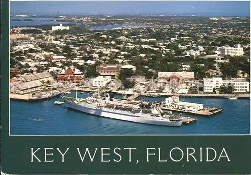 Key West Steamer Veracruz Port aerial view Kat. Key West