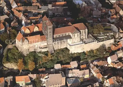 Quedlinburg Stiftskirche Schlosskirche Fliegeraufnahme Kat. Quedlinburg