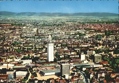 Frankfurt Main City mit Henninger Turm und Dom Fliegeraufnahme Kat. Frankfurt am Main