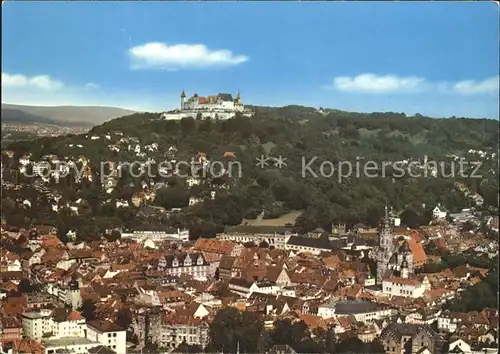 Coburg Stadtbild mit Schloss Fliegeraufnahme Kat. Coburg