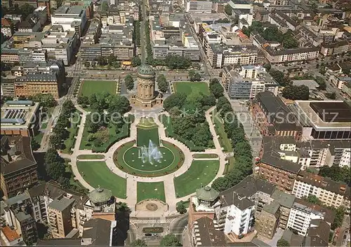 Mannheim Friedrichsplatz Wasserturm Rosengarten Fliegeraufnahme Kat. Mannheim