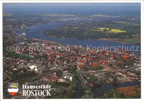 Rostock Mecklenburg Vorpommern Hansestadt an der Warnow Fliegeraufnahme Kat. Rostock