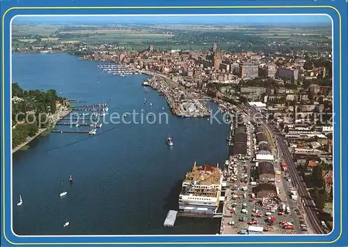 Rostock Mecklenburg Vorpommern Hansestadt an der Warnow Hafen Fliegeraufnahme Kat. Rostock