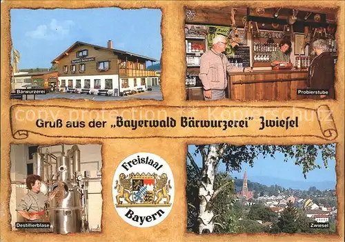 Zwiesel Niederbayern Bayerwald Baerwurzerei Wappen Kat. Zwiesel