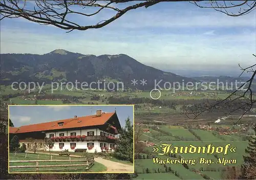 Wackersberg Bad Toelz Jaudnhof Ferien auf dem Bauernhof Panorama Bayerische Alpen Kat. Wackersberg