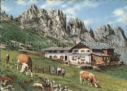 Aschau Chiemgau Steinlingalm mit Kampenwand Bayerische Alpen Kat. Aschau i.Chiemgau