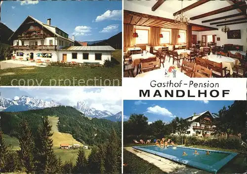 Annaberg Lungoetz Gasthof Pension Mandlhof Swimming Pool Alpenpanorama Kat. Annaberg Lungoetz Lammertal