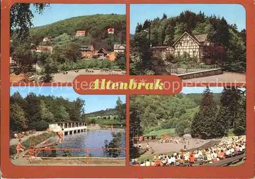 Altenbrak Harz Teilansicht Rolandseck Bergschwimmbad Waldbuehne Luftkurort Kat. Altenbrak