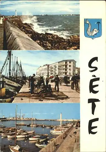 Sete Herault Vues sur la ville et sa plage Port Bateau Kat. Sete