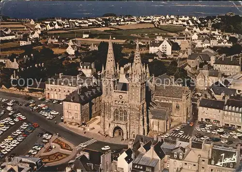 Saint Pol de Leon Fliegeraufnahme mit Cathedrale Kat. Saint Pol de Leon