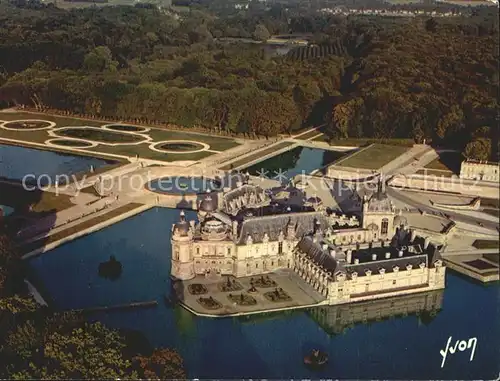 Chantilly Fliegeraufnahme Chateau et Parc Kat. Chantilly