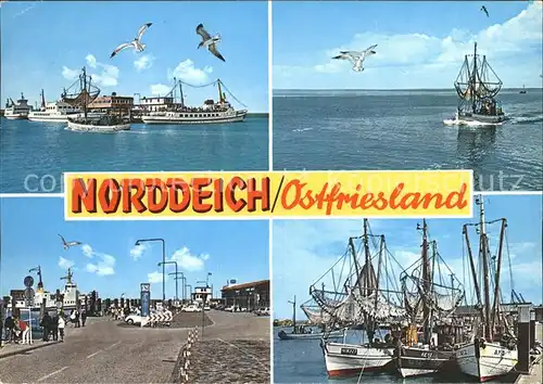 Norddeich Ostfriesland Schiffe im Hafen Kat. Norden