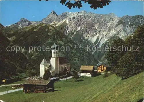 Bartholomaeberg Vorarlberg Kirchenpartie gegen Zimba Kat. Bartholomaeberg