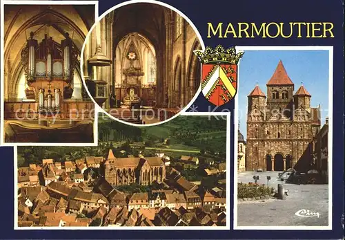 Marmoutier Fliegeraufnahme Kirchenpartie Kat. Marmoutier
