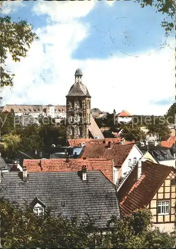 Tecklenburg Kirche mit Schule Kat. Tecklenburg