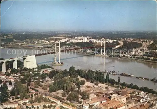 Bordeaux Fliegeraufnahme Pont Suspendu sur la Garonne Kat. Bordeaux