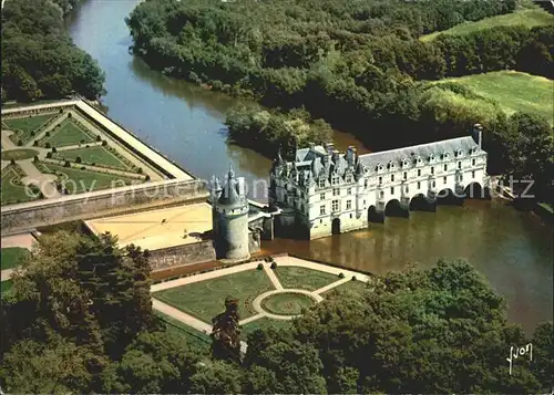 Chenonceaux Indre et Loire Fliegeraufnahme Chateau Kat. Chenonceaux