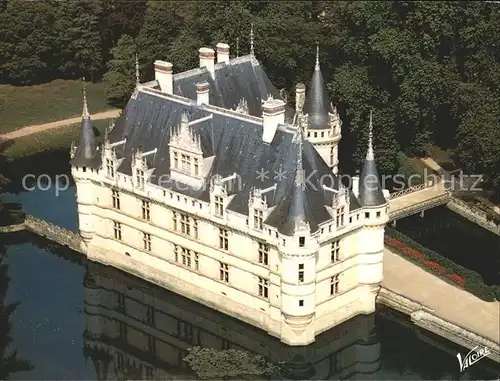 Azay le Rideau Fliegeraufnahme Chateau Kat. Azay le Rideau