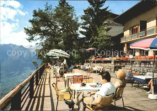 Merano Suedtirol Hotel Belverdere Hafling Terrasse Kat. Merano