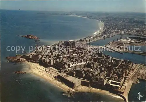 Saint Malo Ille et Vilaine Bretagne Fliegeraufnahme Kat. Saint Malo