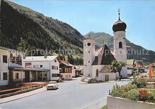 St Anton Arlberg Ortspartie mit Kirche Kat. St. Anton am Arlberg