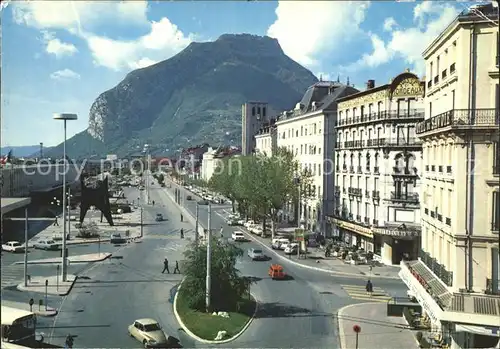 Grenoble Place de la gare et ses hotels Kat. Grenoble