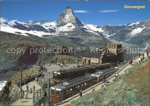 Gornergrat Zermatt Matterhorn Dt. Blanche Eisenbahn  Kat. Gornergrat