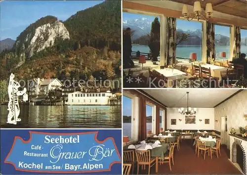 Kochel See Seehotel Restaurant Grauer Baer  Kat. Kochel a.See