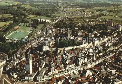 Loches Indre et Loire Fliegeraufnahme Saint Antoine Eglise Saint Ours Kat. Loches