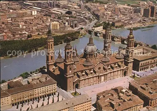 Zaragoza Aragon Pilarbasilik Fluss Ebro Kat. Zaragoza Saragossa