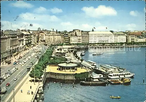 Hamburg Jungfernstieg  Binnenalster Kat. Hamburg