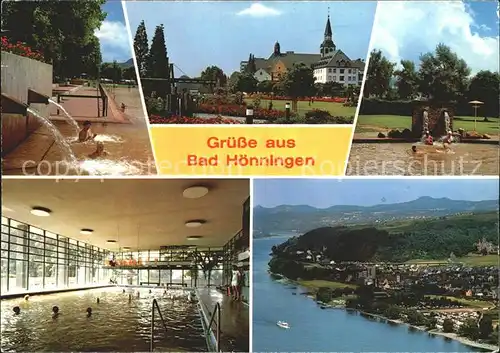 Bad Hoenningen Hallenbad Fliegeraufnahme Kirche  Kat. Bad Hoenningen
