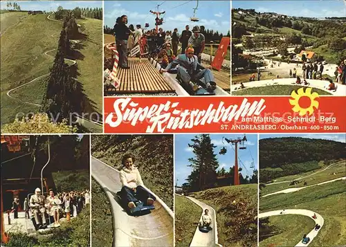 St Andreasberg Harz Super Rutschbahn Matthias Schidt Berg  Kat. Sankt Andreasberg