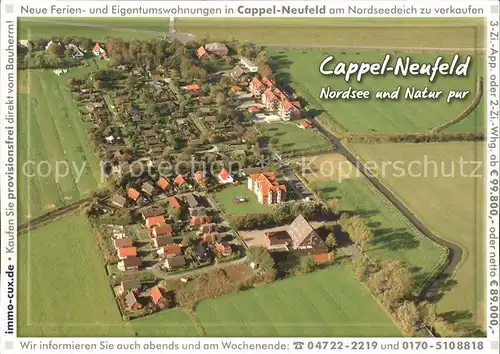 Cappel Neufeld Fliegeraufnahme Kat. Nordholz