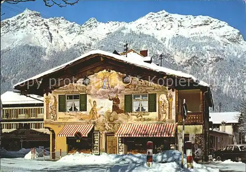 Garmisch Partenkirchen mit Fresken bemaltes Haus Kat. Garmisch Partenkirchen