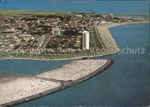 Buesum Nordseebad Fliegeraufnahme Strand Kat. Buesum