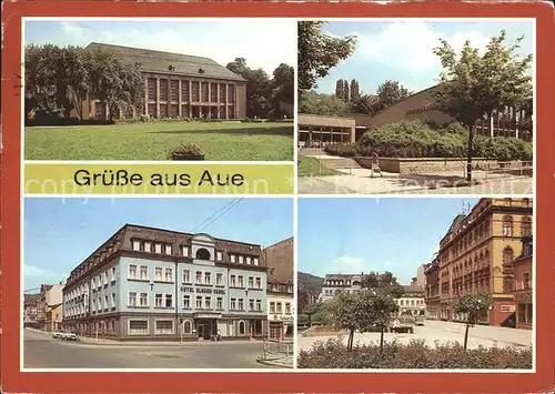 Aue Erzgebirge Kulturhaus Hotel Blauer Engel Altmarkt Kat. Aue